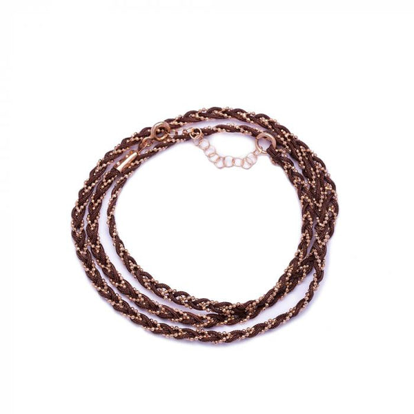 B Squad Brown Knitted Bracelet