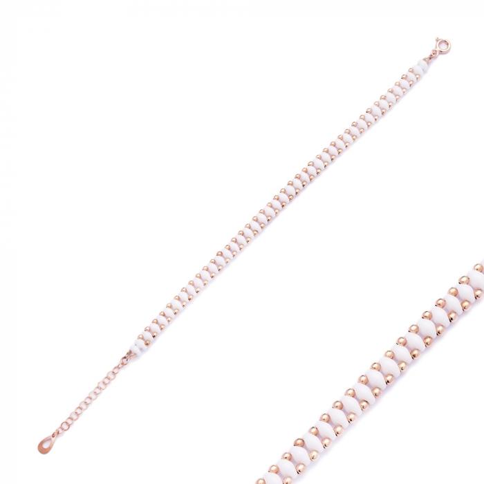 White Woven Bead Bracelet