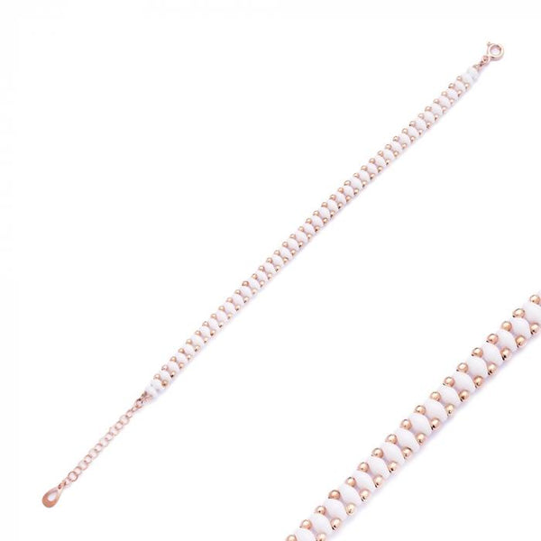 White Woven Bead Bracelet