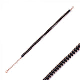 Black Woven Bead Bracelet