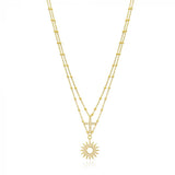 Gold Sun And Blessed Necklace