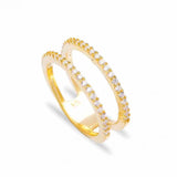 Gold Simple Double Ring