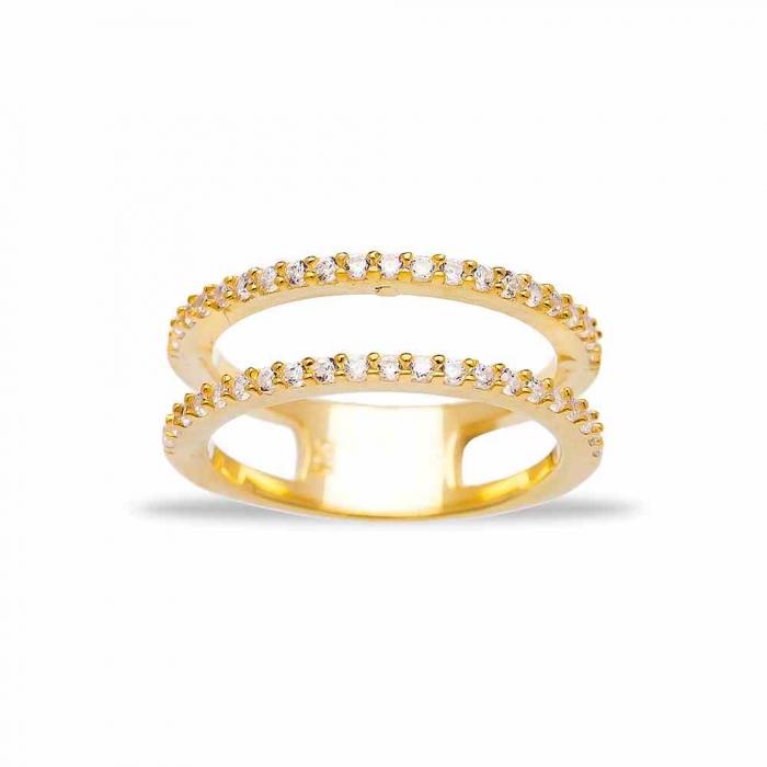 Gold Simple Double Ring