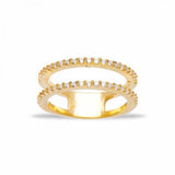 Gold Simple Double Ring