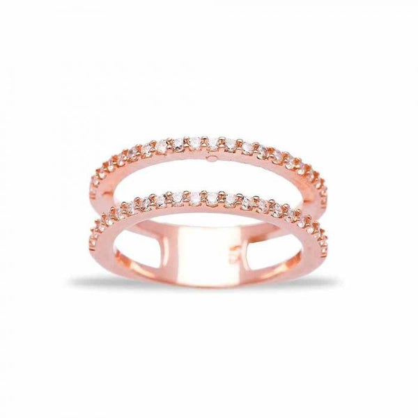 Rose Simple Double Ring