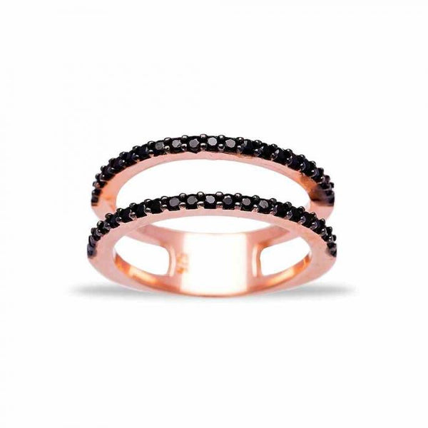 Simple Double Ring in Black