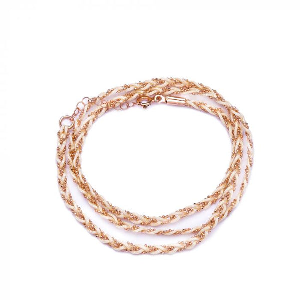 B Squad White Knitted Bracelet